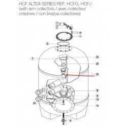 Визьор с уплътнение на филтър Hayward  от  Hayward Commercial Aquatics справка 500311003000
