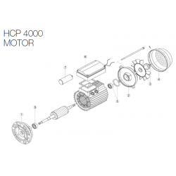 Двигател на помпа HCP4000, мощност 5.5 HP, 400/700V IE3  от  Hayward Commercial Aquatics справка 505053521000