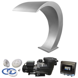 Комплект Cascada Mini Bali, неръждаема стомана AISI-316, 350x480 mm  от Flexinox Pool справка SETCMB