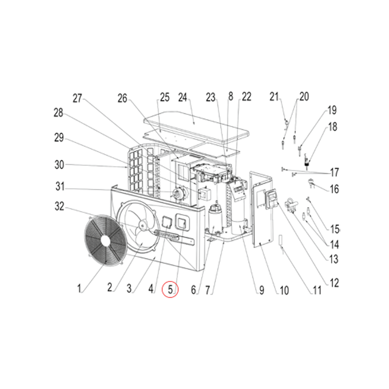 Екран за термопомпа Easy Temp FI, Hayward  от  Hayward Pool справка HWX72200070