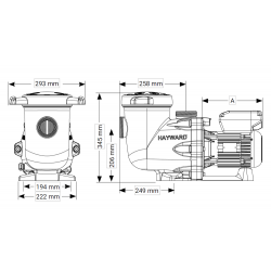 Рециркулационна помпа с променлива скорост Tristar VSTD, 1,5 hp, Hayward, 24 m³/h  от  Hayward Pool справка SP3216VSTD