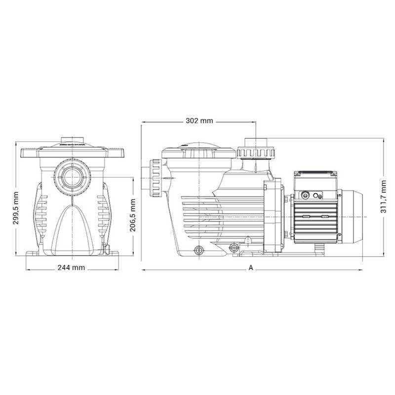Рециркулационна помпа K-Flo 1,00 hp, 400V | SPK12610XY3 - HydroSpa