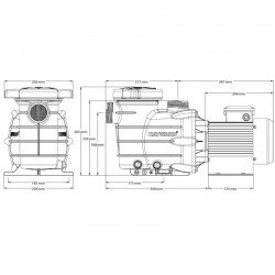 Помпа Powerline 1,50 hp IE2 Hayward, 17.2 m³