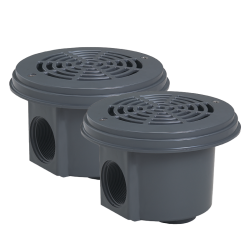 Тъмносив кръгъл сифон за облицовка 2", комплект от 2 броя  от  Hayward Pool справка 3253DGRPACK2