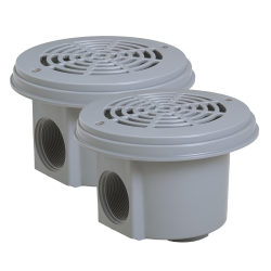 Светлосив кръгъл сифон за облицовка 2", комплект от 2 броя  от  Hayward Pool справка 3253LGPAK2