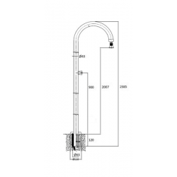 Душ Baston DB300 неръждаема стомана AISI316  от  Hayward Pool справка 072110010000