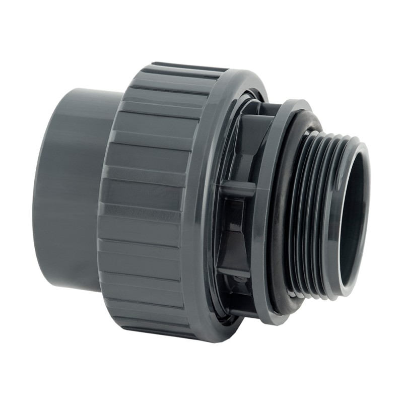 Холендър PVC с О-пръстен D50-1 1/2" външна резба Plimat  от Plimat справка RUMJ50M
