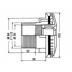 Вливна дюза светлосива Multiflow, за PVC фолио  от  Hayward Pool справка 3315LG