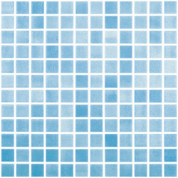 Стъклена мозайка Niebla Azul Turquesa, неплъзгаща, основа полибонд, 2,5x2,5 cm, кутия 2 m²  от Healthy Swim справка HS501AV