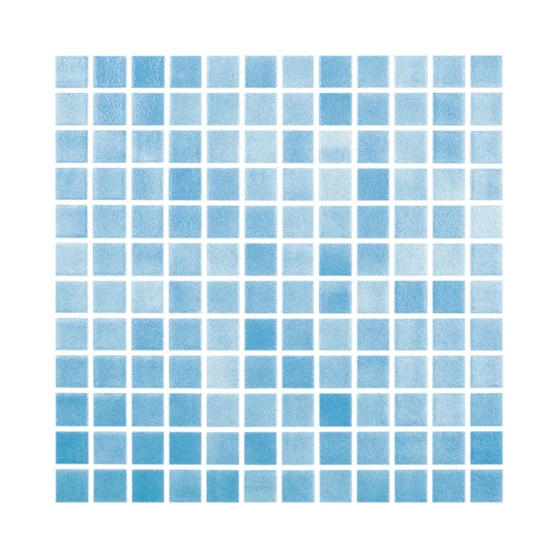 Стъклена мозайка Niebla Azul Turquesa, неплъзгаща, основа полибонд, 2,5x2,5 cm, кутия 2 m²  от Healthy Swim справка HS501AV