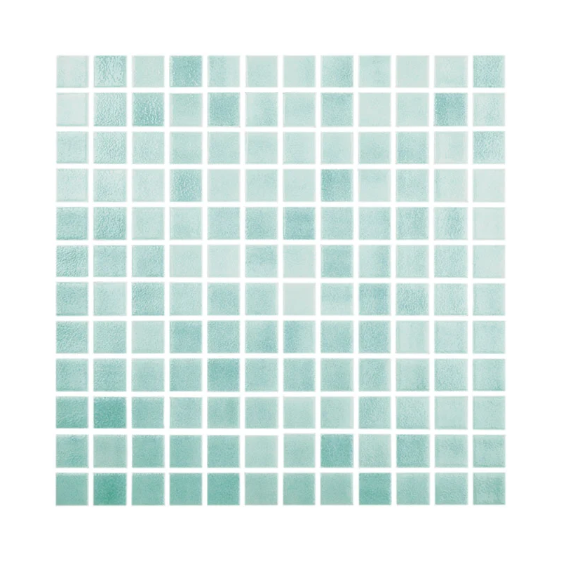 Стъклена мозайка Niebla Verde Caribe, неплъзгаща, основа полибонд, 2,5x2,5 cm, кутия 2 m²  от Healthy Swim справка HS503AV