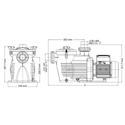 Рециркулационна помпа E-Flo 3,00 hp, 34 m³, 230V, Hayward  от  Hayward Pool справка EFLO12630XY1