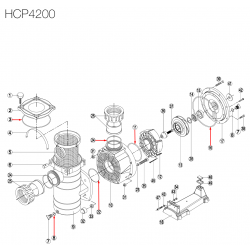 Комплект уплътнения О-пръстени за помпа HCP4000, Hayward  от  Hayward Commercial Aquatics справка 500131160900