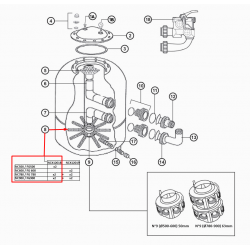 Комплект от 4 филтърни цедки 140 mm NC500/NC780/NC900, Hayward  от  Hayward Pool справка NCX12018