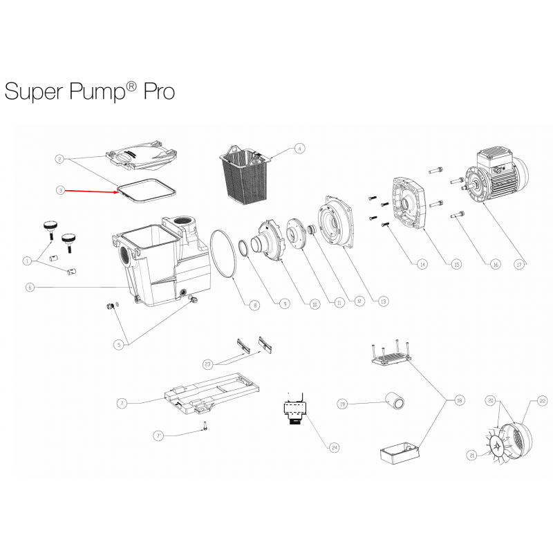 Уплътнение SPX1600S на капака на предфилтъра за помпи Super Pump XE, Super Pump VSTD, Super Pump XW и Super Pump Pro, Hayward...