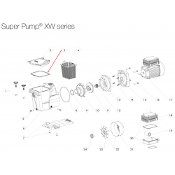 Уплътнение SPX1600S на капака на предфилтъра за помпи Super Pump XE, Super Pump VSTD, Super Pump XW и Super Pump Pro, Hayward...