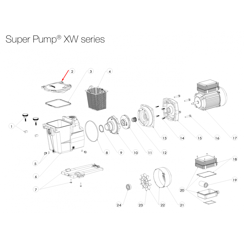 Прозрачен капак за предфилтър SPX1600D за помпи Super Pump XW, Super Pump XE, Super Pump VSTD и Super Pump Pro, Hayward  от  ...