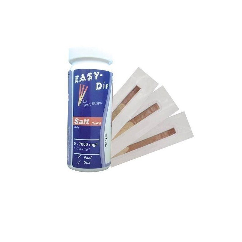 Тестер за сол (NaCl) Easy-Dip 20 ленти 0-8000ppm  от Water-I.D. справка TSL600