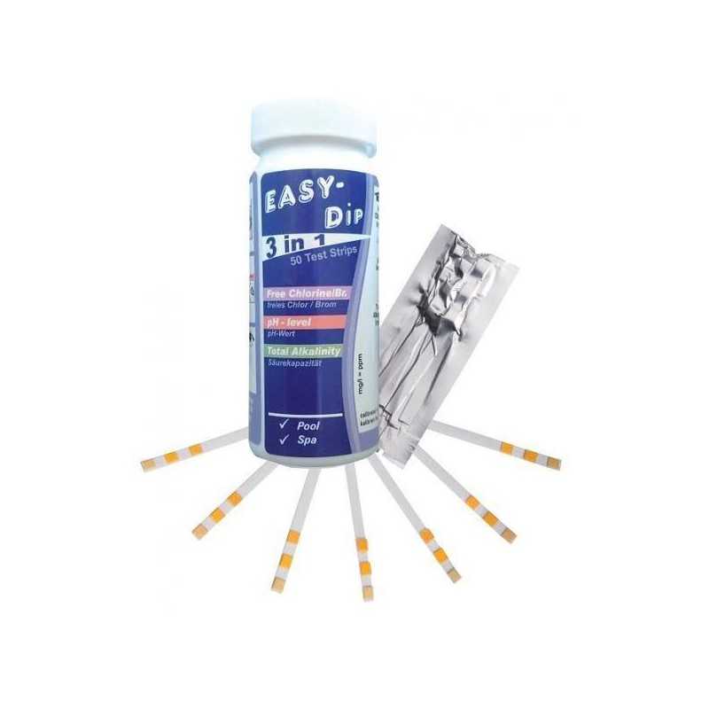 Тестер 50 ленти Easy-Dip - pH, Clor, Brom, Alcalinitate  от Water-I.D. справка TSL100