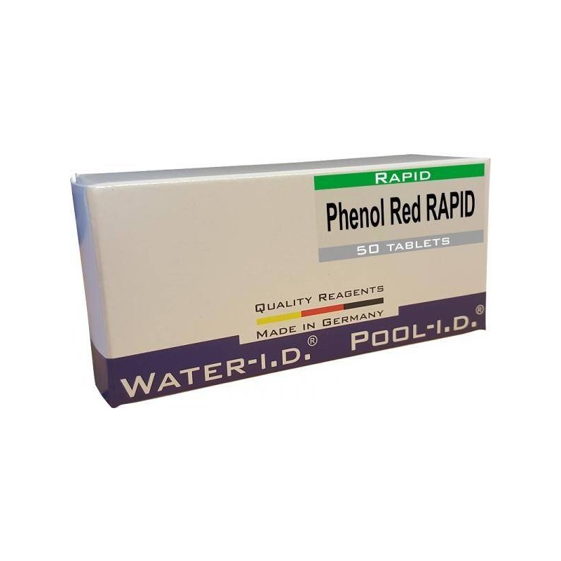 Таблетки реагент Phenol-Red за измерване на pH, ефервесцентни бързи, 50 таблетки  от Water-I.D. справка TbsRpH50