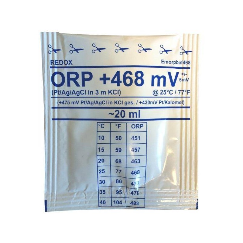 Калибриращ разтвор за ORP (Redox) +468 mV, 20мл  от Water-I.D. справка EMORPbuf468-20