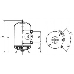 Бобинен филтър Fiberpool ITALY, D1200, връзка 75 mm  от  Hayward Commercial Aquatics справка HCFH47754WVNMS