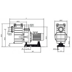 Помпа HCP 4000, 5,50 hp, 400V  от  Hayward Commercial Aquatics справка HCP40553E