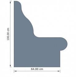 Ъгъл за пейка от EPS с анатомична облегалка  от  справка EPS003-C