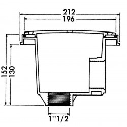 Кръгъл сифон за бетон, лепене D63-50  от  Hayward Pool справка 3254