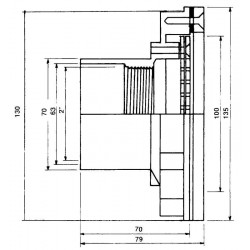 Вливна дюза за стена с облицовка 2"  от  Hayward Pool справка 3319