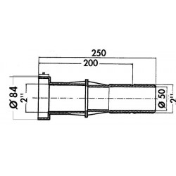 Преход за стена с облицовка 250 mm  от  Hayward Pool справка 3352