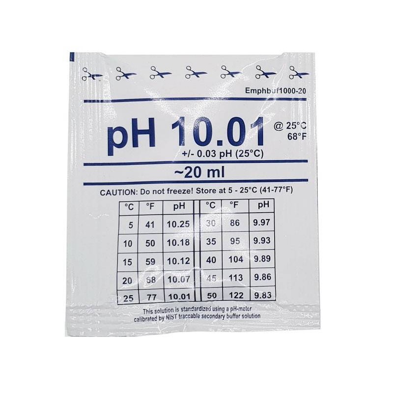 Калибриращ разтвор за pH 10.01 +/- 0.03, 20мл  от Water-I.D. справка EMpHbuf1000-20