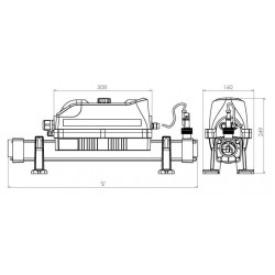 Титаниев електрически нагревател 4,5 kW Evolution 2 Analog  от  Elecro Engineering справка E2-1-4.5