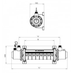 Tитаниев топлообменник 75 kW SST  от  Elecro Engineering справка SST-75