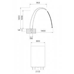 Водопад Victoria, полирана неръждаема стомана AISI-316  от Flexinox Pool справка 87186064