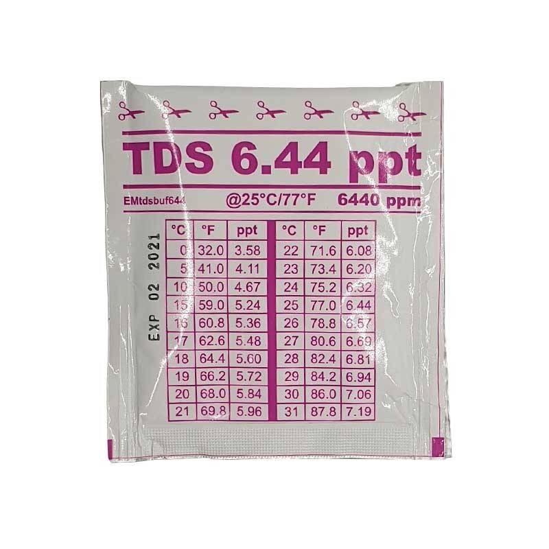 Калибриращ разтвор за TDS 6.44 ppt, за тестер FT36, 20мл  от Water-I.D. справка EMtdsbuf644-20