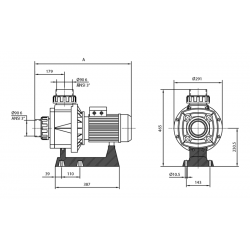 Помпа HCP 1000, 2,5 hp, 400V IE3  от  Hayward Commercial Aquatics справка HCP10253E