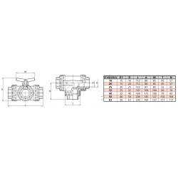 Трипътен сферичен PVC кран D63  от Coraplax справка 2516063